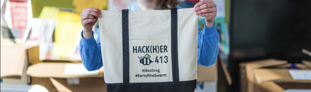 Hacker designed grocery bag