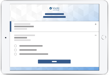 tablet using Voatz voting app